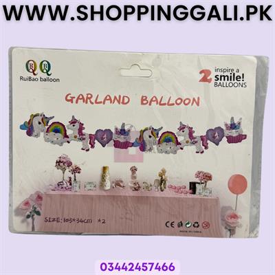 UNICORN GARLAND FOIL BALLOON - UNICORN FOIL BALLOONS