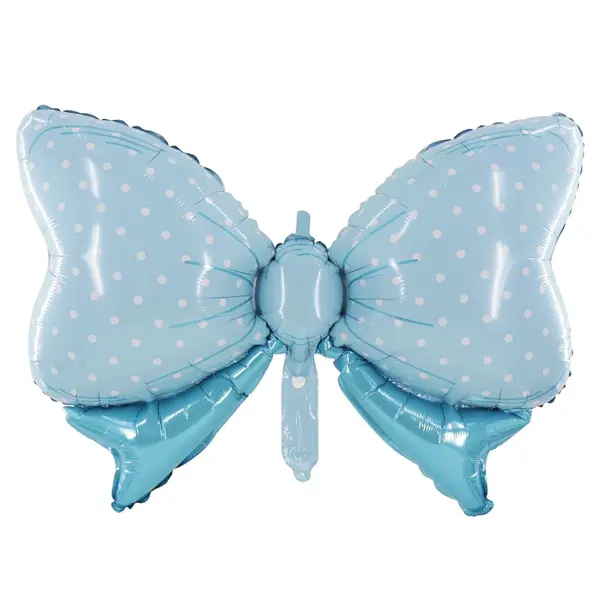 Bow Foil Balloon - 28 Inch - Baby Shower Foil Balloons - Blue - Boys - Pack Of 1