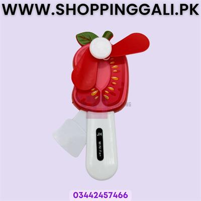 Manual Press Hand Fan Chili Red - Mini Toy Fan - Multicolor - Unisex Kids - Pack Of 1