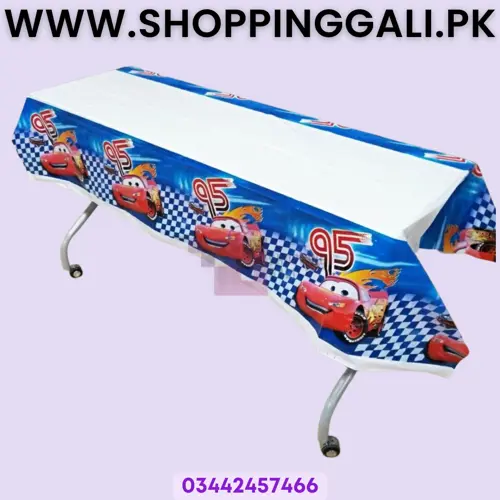 CARS TABLE COVER FOR TABLE DECORATION ( 108 CM X 180 CM )