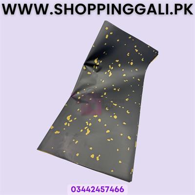 BLACK GOLDEN DOT SHEET MARBLE DESIGN BOUQUET SHEET PACK OF 20 SHEETS ( 22.5 INCH X 22.5 INCH )