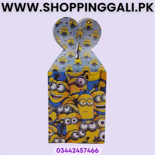 Minions Goody Box - 7 x 4 Inch - Gift Box - Minions Theme - Yellow - Unisex - Pack Of 10
