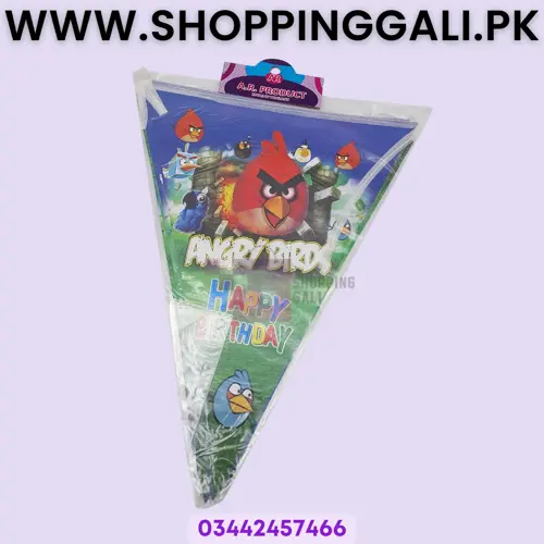 ANGRY BIRDS PARTY FLAGS BANNER ( PACK OF 10 BUNTINGS )