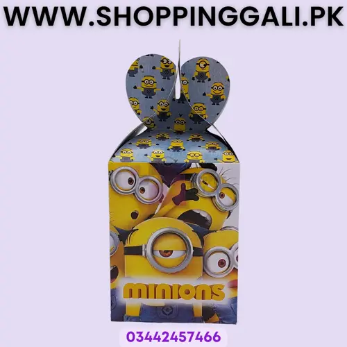 Minions Goody Box - 7 x 4 Inch - Gift Box - Minions Theme - Yellow - Unisex - Pack Of 10