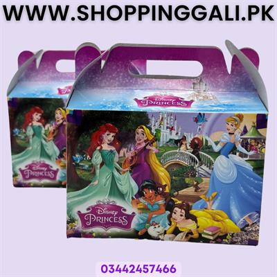 Princess Goody Box - 6.5 x 7 x 3.5 Inch - Gift Box - Princess Theme - Pink - Girls - Pack Of 10