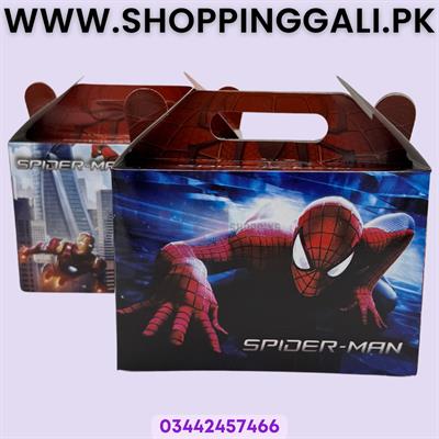 Spiderman Goody Box - 6.5 x 7 x 3.5 Inch - Gift Box - Spiderman Theme - Blue - Boys - Pack Of 10
