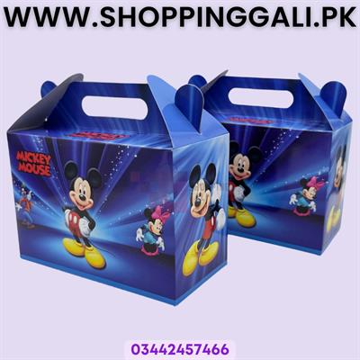 Mickey Mouse Goody Box - 6.5 x 7 x 3.5 Inch - Gift Box - Mickey Mouse Theme - Blue - Boys - Pack Of 10