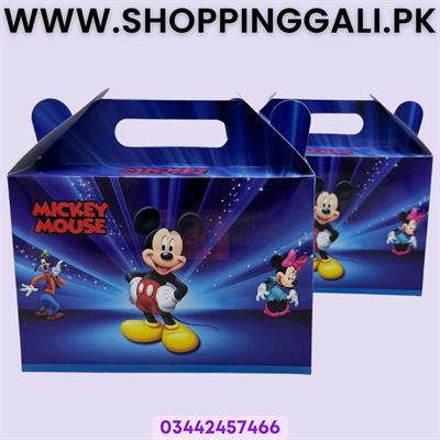 Mickey Mouse Goody Box - 6.5 x 7 x 3.5 Inch - Gift Box - Mickey Mouse Theme - Blue - Boys - Pack Of 10