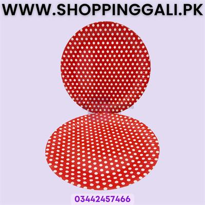 Red Polka Dot Paper Plates - 9 Inch - Disposable Plates - Red - Unisex - Pack Of 10