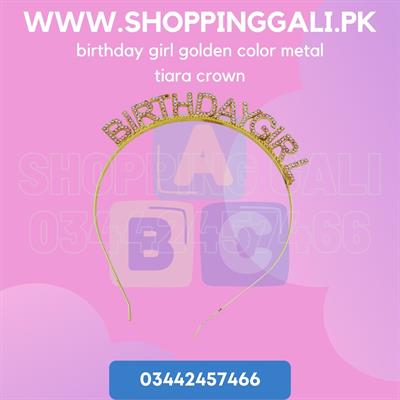 BIRTHDAY GIRL HAIR BAND IN GOLDEN COLOR HEADBAND TIARA CROWN