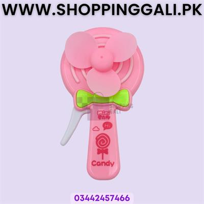 Manual Press Hand Fan Pink - Mini Toy Fan - Multicolor - Unisex Kids - Pack Of 1