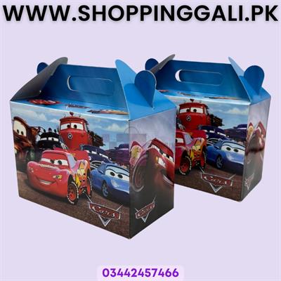 Cars Goody Box - 6.5 x 7 x 3.5 Inch - Gift Box - Cars Theme - Red - Boys - Pack Of 10