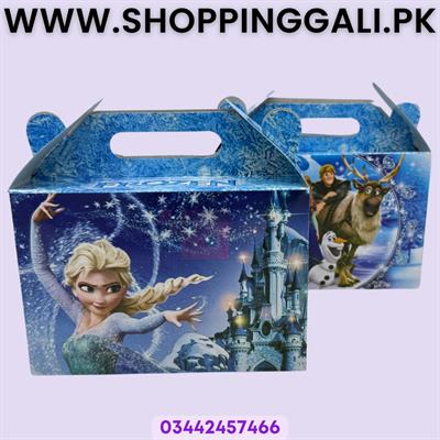 Frozen Goody Box - 6.5 x 7 x 3.5 Inch - Gift Box - Frozen Theme - Blue - Girls - Pack Of 10
