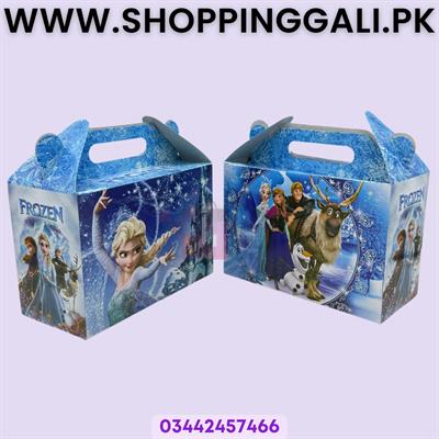 Frozen Goody Box - 6.5 x 7 x 3.5 Inch - Gift Box - Frozen Theme - Blue - Girls - Pack Of 10