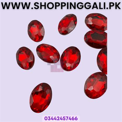Red Color Stones - 1.8 cm in size - Red Color - Pack Of 89 Stones