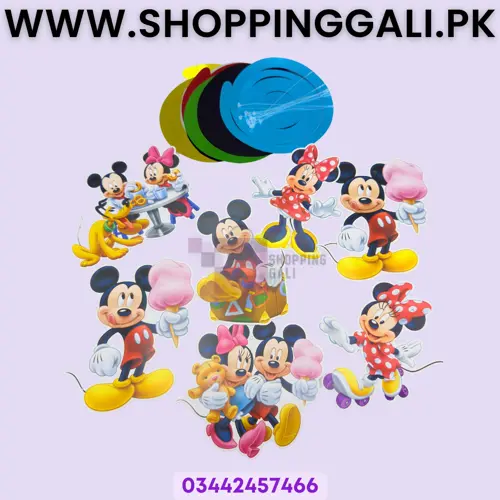 Mickey And Minnie Mouse Spiral Cutouts Streamers Set - Spirals - Multicolors - Unisex - Pack Of 14