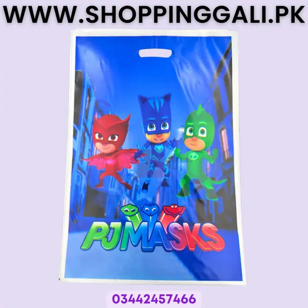 PJ Masks Goody Bags - 12.7 Inch x 8.7 Inch - Gift Bags - Blue - Unisex - Pack Of 10