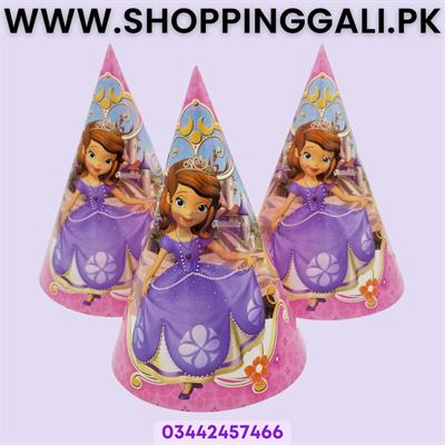 Princess Sofia Birthday Caps - Standard - Party Caps - Pink - Girls - Princess Sofia Theme - Pack Of 10