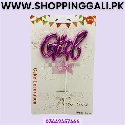 GIRL CAKE TOPPER - BABY GIRL CAKE TOPPER - CAKE DECORATION CAKE TOPPER