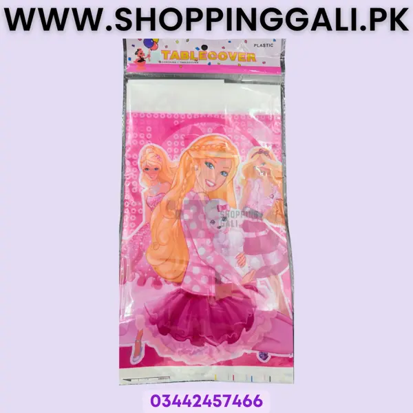 Barbie Table Cover - 108 cm x 180 cm - Pink - Girl - Pack Of 1