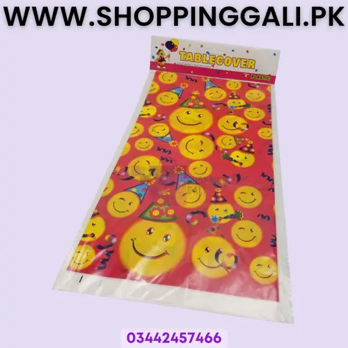 EMOJI TABLE COVER IN PINK COLOR ( 108 CM X 180 CM )