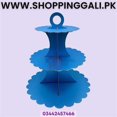 BLUE GLITTERY CUPCAKE STAND ( 3 TIERS CUPCAKE STAND )