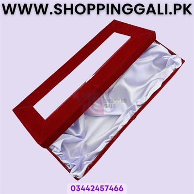 Red Velvet Gift Box - 12.5 x 5 x 2 Inch - Jewelry Packaging - Unisex - Pack Of 1