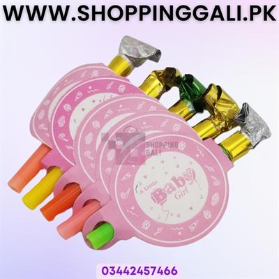 A Little Baby Girl Whistles - Blowout Whistles - Pink - Pack Of 10