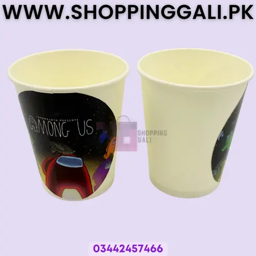 Among Us Paper Cups - 200 ml - Among Us Theme - Multicolors - Unisex - Pack Of 10