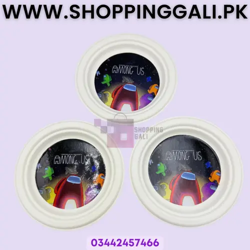 Among Us Paper Plates - 7 inch - Among Us Theme - Multicolors - Unisex - Pack Of 10