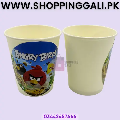 Angry Birds Paper Cups - 200 ml - Angry Birds Theme - Multicolors - Unisex - Pack Of 10