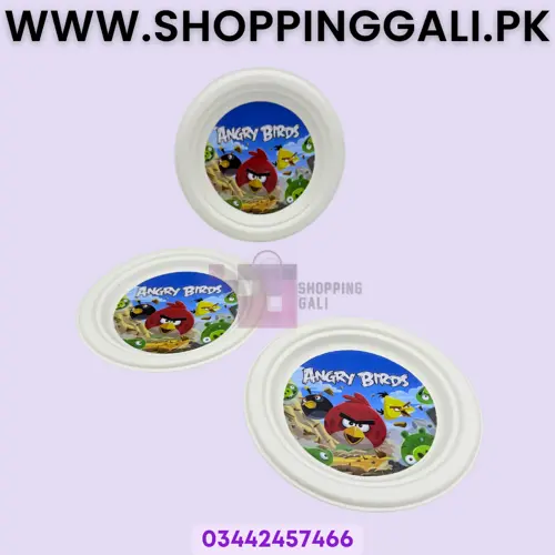 Angry Birds Paper Plates - 7 inch - Disposable Plates - Angry Birds Theme - Multicolors - Unisex - Pack Of 10