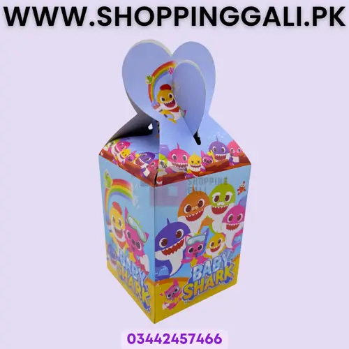BABY SHARK THEME GOODY BOXES PACK OF 10 FAVOR BOXES