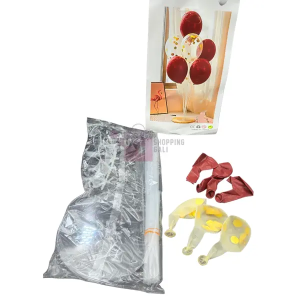 Balloon Stand  7 Place With Balloons - Plastic - Multicolor - Unisex - Pack Of 1