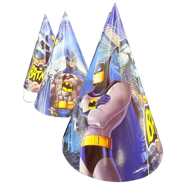 Batman Caps - Standard - Batman Themed Party - Blue - Boys - Pack Of 10 Caps
