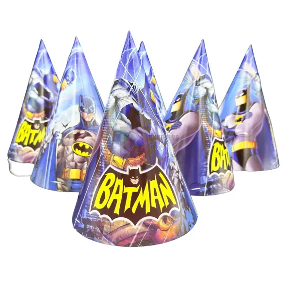 Batman Caps - Standard - Batman Themed Party - Blue - Boys - Pack Of 10 Caps