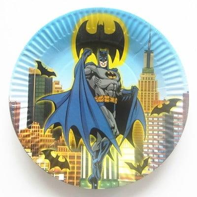 BATMAN PAPER PLATES ( PACK OF 10 PAPER PLATES )