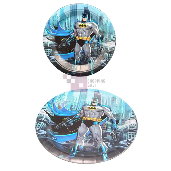 Batman Paper Plates - 7 inch - Batman Themed Party - Black - Boy - Pack Of 10 Plates