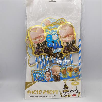 BOSS BABY PROPS SET FOR PHOTO FUN ( PACK OF 15 PROPS )