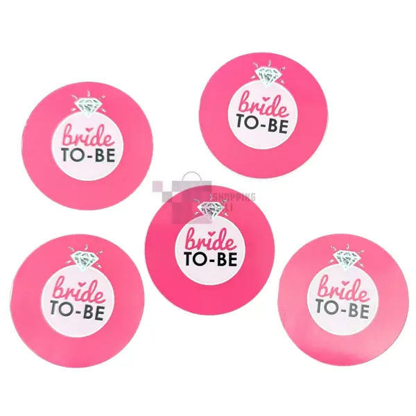 Bride To Be Cutouts-  2.5 inch - Bride Themed Party - Pink - Girl - Pack Of 12 Cutouts