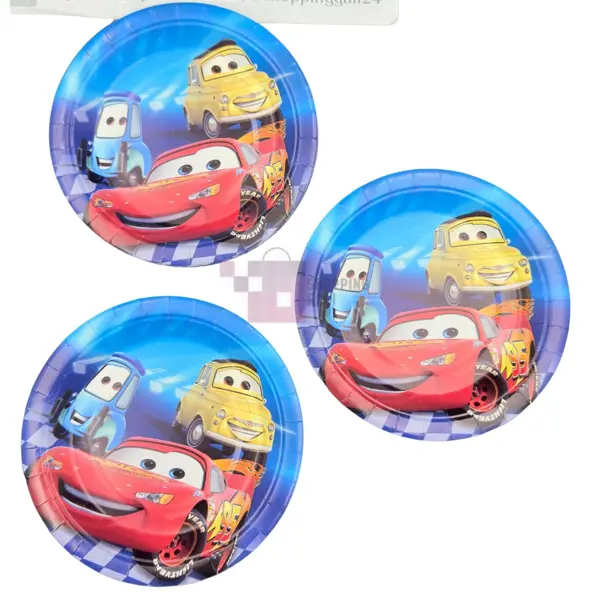 Cars Paper Plates - 7 inch - Cars Themed Party - Clue - Boys - Pack Of 10