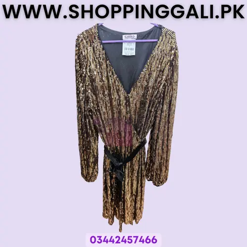 Dress Small Social 16 Black Gold 95% Polyester 5% Spandex