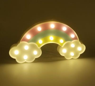 RAINBOW CLOUD LED LIGHT IN PINK COLOR BATTERY OPERATED RAINBOW CLOUD SIDE TABLE LIGHT