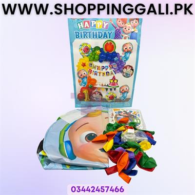 COCOMELON THEME BALLOON SET - COCOMELON THEME BIRTHDAY PARTY DECORATION SET - COCOMELON BIRTHDAY PARTY ITEMS