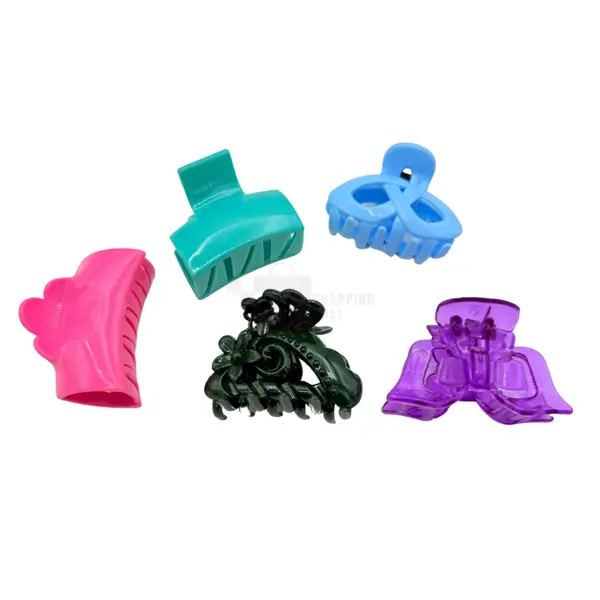 HAIR CLIPS HAIR CATCHERS HAIR CLAWS CHUTKI PACK OF 6 ( DESIGN 1 )