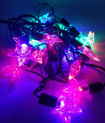 STAR FAIRY LIGHT MULTI COLORS LED STAR FAIRY LIGHT ( 18 STARS ELECTRIC FAIRY LIGHT )