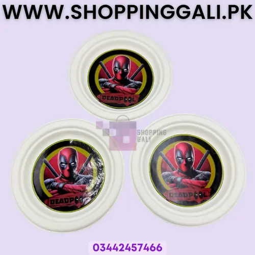 Deadpool Paper Plates - 7 inch - Paper Plates -Deadpool Theme - Red - Boys - Pack Of 10