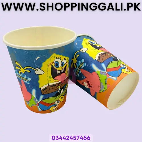 Spongebob Squarepants Paper Cups - 200 ml - Themed Paper Cups - Multicolor - Unisex - Pack Of 10