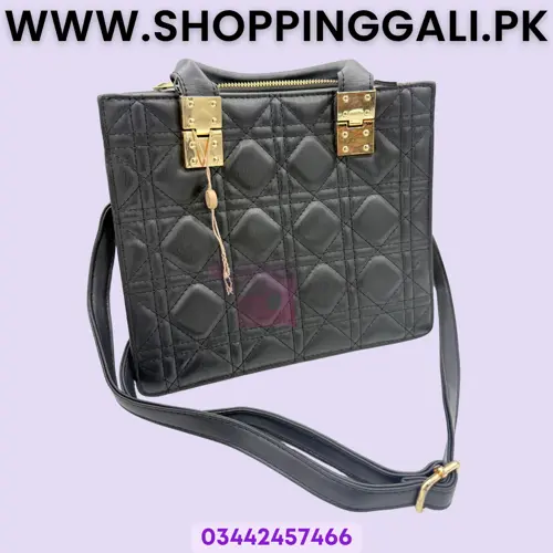 Purse Small Crossbody Handbag - Black Golden - Women's - Pack Of 1 Pc