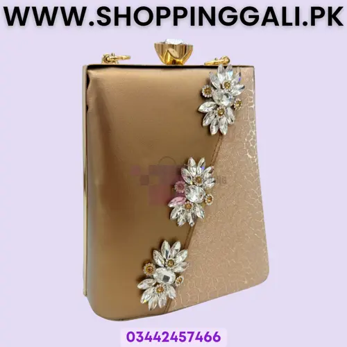 Clutch Purse - Hard Shell Clutch - Rose Gold - Women's - Pack Of 1 Pc